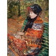 thumbnail image 2 of Cassatt, Mary 19x24 Gold Ornate Wood Framed with Double Matting Museum Art Print Titled - Autumn, portrait of Lydia Cassatt, 2 of 4