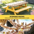 thumbnail image 6 of Brown Yellow Eucalyptus Leaves Table Cloths for 5 Foot Rectangle Tables, Watercolor Spring Summer Botanical Patio Waterproof Elastic Fitted Tablecloths, Washable Rectangular Table Cover for Camping, 6 of 8