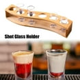 thumbnail image 4 of 2X Shot Glass Holder Set-1Oz/30Ml Shot Glass Set Bamboo Shot Glass Holder, 6Pcs Shot Glass Set, Perfect for Party, Bar, 4 of 5