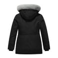 thumbnail image 2 of KVE Women's Plus Size Quilted Winter Coat Warm Puffer Jacket Thicken Parka with Removable Hood Black 2X, 2 of 9