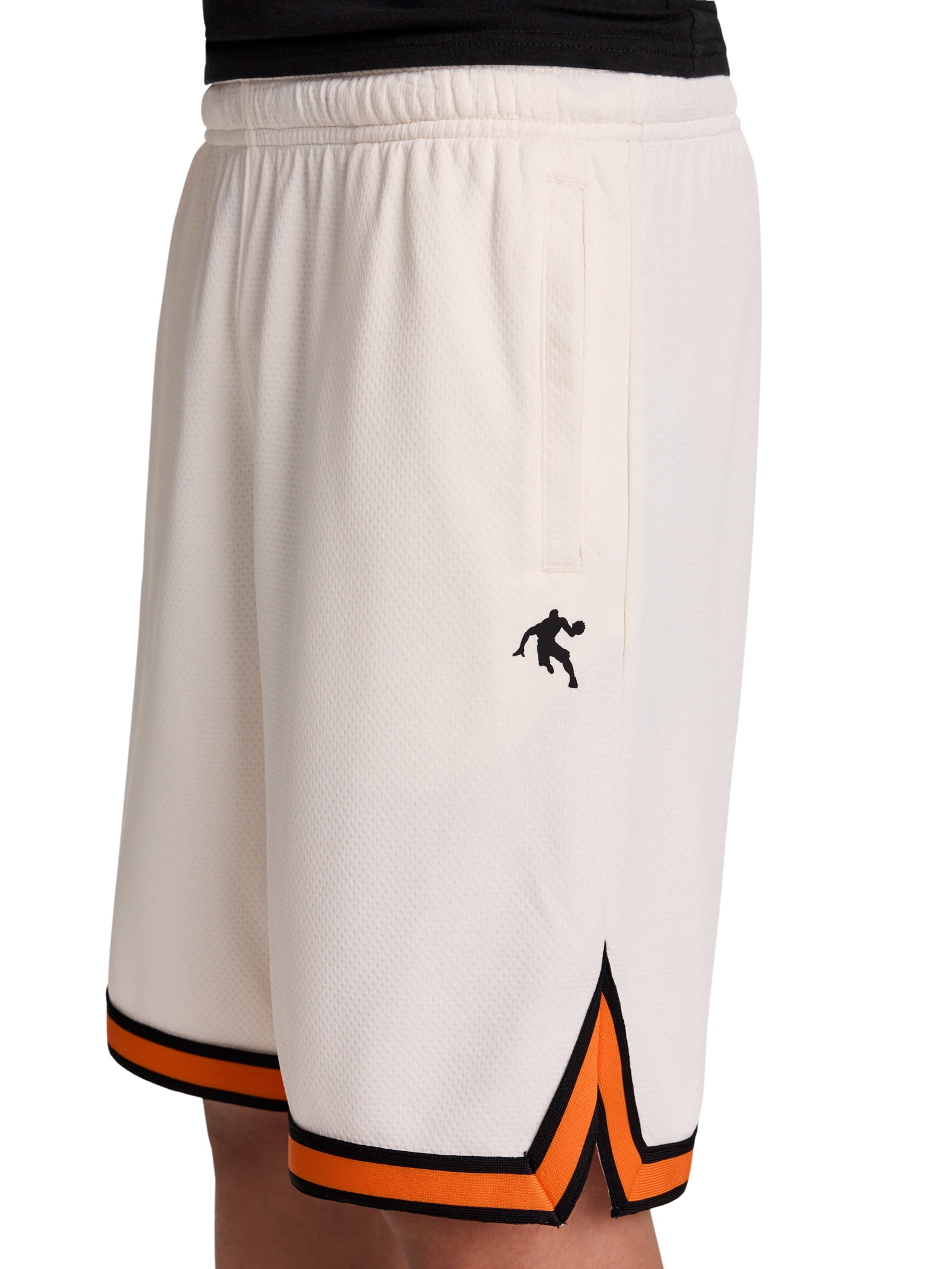 AND1 Boy's Athletic Platinum Short, 8" Inseam, Sizes 4-18
