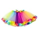 thumbnail image 4 of Falda de tul arcoíris, falda tutú, falda de rendimiento, vestido con degradado de color para mujeres y niñas (talla L), 4 of 5