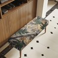 thumbnail image 3 of XYZCANDO Leaf Camo Dust Resistant Bench Seat Covers, Easy Install Poly Spandex Bench Slipcover for Garden Dining, 3 of 9