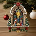 thumbnail image 4 of TNDBKQWR Religious Christmas Gifts Nativity Scene, Ornament Gift Funny Christmas Ornaments, 15cm Christmas Nativity Scene Decorations(1PCS), 4 of 6