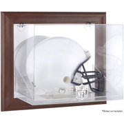 NFL Brown Framed Wall-Mountable Helmet Logo Display Case