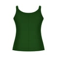 thumbnail image 4 of Fanxing Green Womens Ribbed U Neck Tank Tops XL Plus Size Shapewear Camisoles Basic Backless Sleeveless Summer Cami Shirts 2025 ( Women's Plus S-5XL), 4 of 6