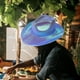 thumbnail image 5 of Sombrero de fiesta de vaquero Gorros holográficos iluminados para rave Accesorios de disfraces Sombreros divertidos Sombrero de espacial Sombr Púrpura, 5 of 8