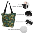 thumbnail image 4 of Pofeuu Jungle Leopard Yellow Print Women Fashion Shoulder Handbags Top Handle Satchel Bags Tote Shoulder Shopping Bag Stylish Canvas Tote Bag, 4 of 6