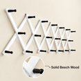 Expandable Accordion Wall Hanger, 16” High with 20 Peg Hooks, White ...