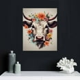 thumbnail image 5 of COMIO  Highland Cow Poster Wearing Sunglasses and Flowers Canvas Wall Art Animal Picture for Nursery Farmhouse Kitchen Room, 5 of 5