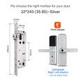 thumbnail image 2 of Tuya Biometric Fingerprint Smart Door Locker Hotel Keyless Entry Home Handle App Unlock Digital Intelligent Lock ,Smart and Convenient, 2 of 7