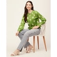 thumbnail image 5 of Moomaya Printed Women Top Long Puffed Sleeves Casual Viscose Tunic Top, 5 of 8