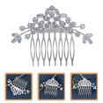 thumbnail image 2 of KAKOWELY Peineta con diamantes de imitación para el cabello, peineta brillante para el cabello, tocado de novia, tocado de boda, 2 of 5