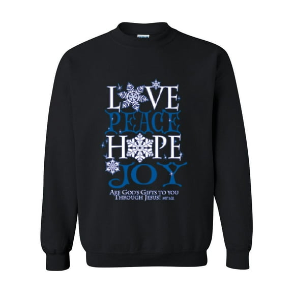 MmF - Women Sweatshirts and Hoodies - PEACE HOPE LOVE JOY