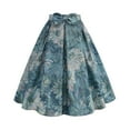 thumbnail image 1 of Aocisk Jupe Évasée de Mode pour Femme avec Nœud Décoratif et Motif Imprimé Intégral pour un Style Élégant Bleu G, 1 of 8