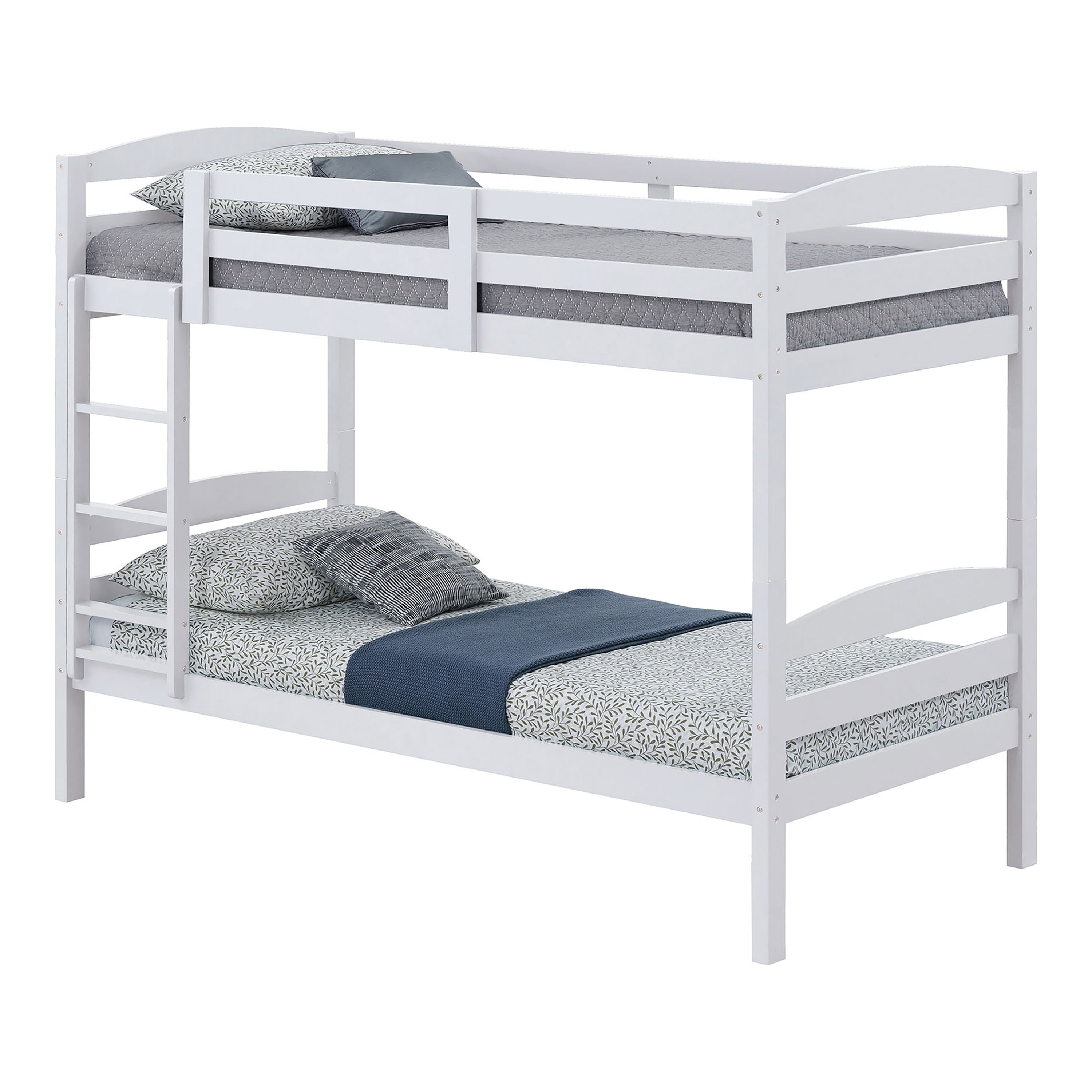 Furniture of America Alli Kids Wood Detachable Twin over Twin Bunk Bed, White