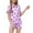 Purple, variant on WOYY 2 Piece Pajamas for Girls Coconut Tree Prints Short Sleeved Shirt Shorts Sleepwear PJ