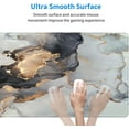 thumbnail image 2 of Gold Marble Extended Gaming Mouse Pad Non-Slip Rubber Base Large White Mousepad 31.5x11.8in with Stitched Edge Waterproof Thick Keyboard Pads Black Computer Desk Laptop Mats for Work & Game & Office, 2 of 6