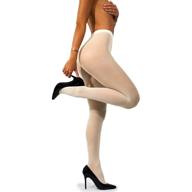 Malla Media Pantimedia Microfibra Para Dama Licra 3d Sexy 3 Piezas Hueso Unitalla