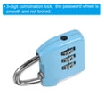 thumbnail image 4 of Uxcell 2Set 3Digit Combination Padlock Steel Security Cable 4.9' Travel Lock Sky Blue, 4 of 7