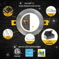 thumbnail image 4 of NuWatt 6'' Nickel Trim Ultra Slim 5CCT Selectable LED Canless Recessed Downlight, Dimmble 6PK, 4 of 9