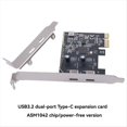 thumbnail image 4 of PCIE to Dual Type-C Expansion Card PCI-E to USB 3.2 GEN1 5Gbps Adapter Card Riser ASM1042 Chip for Win10/8/7,1 * Expansion Card,Black, 4 of 6