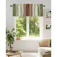 thumbnail image 3 of Sage Green Farmhouse Striped Kitchen Valances for Windows Vintage Wood Texture Mottled Valance Curtains&nbsp; for Kitchen /Living Room/Bedroom/ Bathroom Decor, 42"x12 " ,Rod Pocket 1 Panel,, 3 of 7