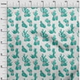 thumbnail image 3 of oneOone Cotton Silk White Fabric Cactus Sewing Fabric By The Yard Printed Diy Clothing Sewing Supplies 42 Inch Wide, 3 of 5