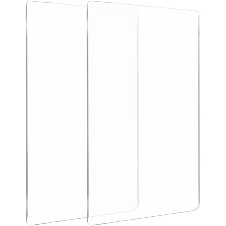 2PCS 7.6x6 Inch Acrylic Cutting Pads - 3mm Thick Rectangle Clear Die Cutting Plates for DIY
