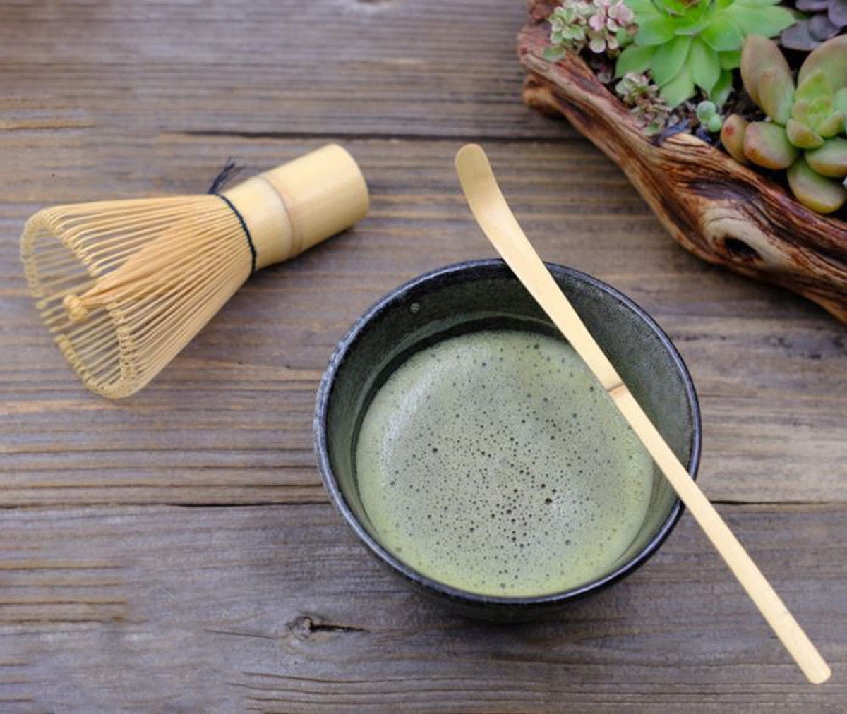 Matcha Whisk-Bamboo Tea Dry Matcha Green Tea Fouet Outil de stuc à Long Manche Purple 