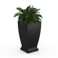 thumbnail image 2 of Acadia 16” x 16” x 28” Square Black Self Watering Plastic Planter, 2 of 10