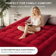 thumbnail image 3 of WQSPRING Full Mattress Topper, Extra Thick Full Size Mattress Pad Full Mattress Protector for Back Pain, Wine Red Mattress Cover Full with Deep Pocket Mattress Topper Full Size Bed Topper, 3 of 10