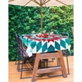 thumbnail image 3 of nqOlkjepod Red Turquoise Boho Outdoor Tablecloth with Umbrella Hole & Zipper, Ethnic Tribal Aztec Abstract Geometric Rectangle Table Cover 60x102 Inch, Waterproof Table Cloth Protector for Patio, 3 of 7