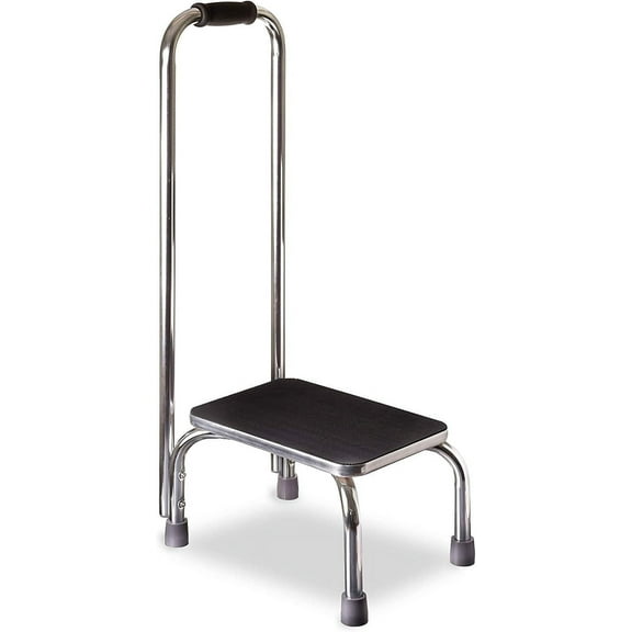 Step Stool with Handle and Non Skid Rubber Platform, Holds up to 300 Pounds with 9.5 Inch Step Up