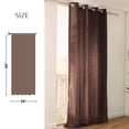 thumbnail image 4 of Solid Cotton Window Curtain Panel Grommet Panama Brown 55''W x 95''L, 4 of 6