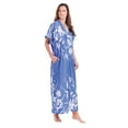 thumbnail image 6 of CATALOG CLASSICS Womens Muumuu House Dress Lounger Short Sleeve with Pocket 50" - Periwinkle - XL, 6 of 8