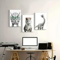 thumbnail image 2 of 3 Pcs Dinosaur Nursery Wall Art Baby Dinosaur Posters Prints Trex poster Pictures Triceratops poster Wall Decor Tyrannosaurus Rex Apatosaurus Printing for boys bedroom Ready to Hang(in Canvas), 2 of 6