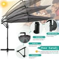 thumbnail image 2 of Patio Offset Umbrella with Easy Tilt Adjustment,Crank and Cross Base, Outdoor Cantilever Hanging Umbrella, Sunshade Umbrella Canopy, Dark Gray, 2 of 7