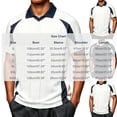 thumbnail image 2 of Cmfcve Men's Collared Short Sleeve Shirt Color Block V Neck Casual Athletic Tee Quick Dry Activewear Tops, 2 of 8
