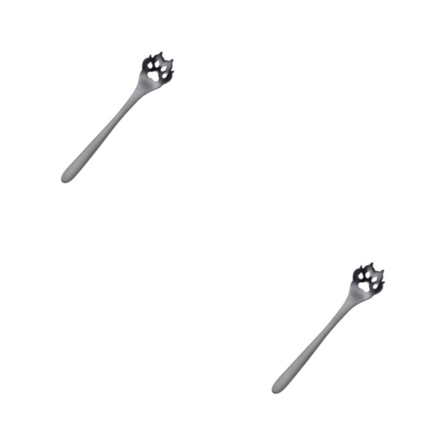 Ounissouiy Cuchara de postre de acero inoxidable imprescindible para té y postres, cuchara de acero inoxidable para maníacos, cuchara de azúcar Type3 NO3