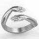 thumbnail image 5 of Qarigey Aleación anillo abierto estético boda fiesta favores nudillo mano joyería aniversario novias novios regalos decoración plata Type3 NO3 Qarigey AP001748-01, 5 of 6