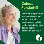 Coleus Forskohlii 125 mg - 20% Forskolin (120 Vegetarian Capsules) - Made with Forslean the only Forskolin ingredient backed by Clinical Studies.