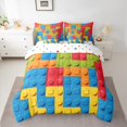 thumbnail image 2 of jejeloiu Game Gaming 7-Piece Twin Bedding Sets,3D Building Blocks Bedding Comforter Set,Cartoon Toy Brick Sheet Sets For Boys Teens,Breathable Home Decor Reversible, 2 of 8