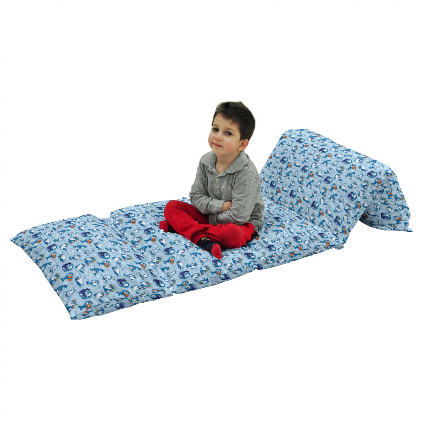 Sea Animals Floor Pillow Lounger Cover, Seal Pup Aquatic Wildlife