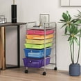 thumbnail image 2 of Costway 6 Drawer Rolling Storage Cart Tools Scrapbook Paper Office School Organizer Colorful, 2 of 7