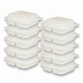 thumbnail image 1 of Café Express (150 Count) 8" x 8" 3-Compartment Hinged Food Containers, 1 of 1