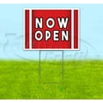 thumbnail image 1 of Now Open (18" x 24") Yard Sign, Includes Metal Step Stake, 1 of 6