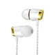 thumbnail image 2 of Auriculares intrauditivos Auriculares deportivos con cable de 3,5 mm Auriculares estéreo Auriculares para teléfono móvil con micrófono, Oro blanco Scienceny EL2746-03B, 2 of 2