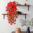 thumbnail image 4 of 6PCS Artificial Hanging Flowers, UV Resistant Fake Plastic Faux Hanging Plants Morning Glory Vines for Indoor Outdoor Garden Porch Eave Wedding Wall Décor, 4 of 5