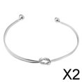 thumbnail image 1 of Brazalete de Plata Salvador con Detalles Brillantes para Mujer Estilo 2 piezas, 1 of 10